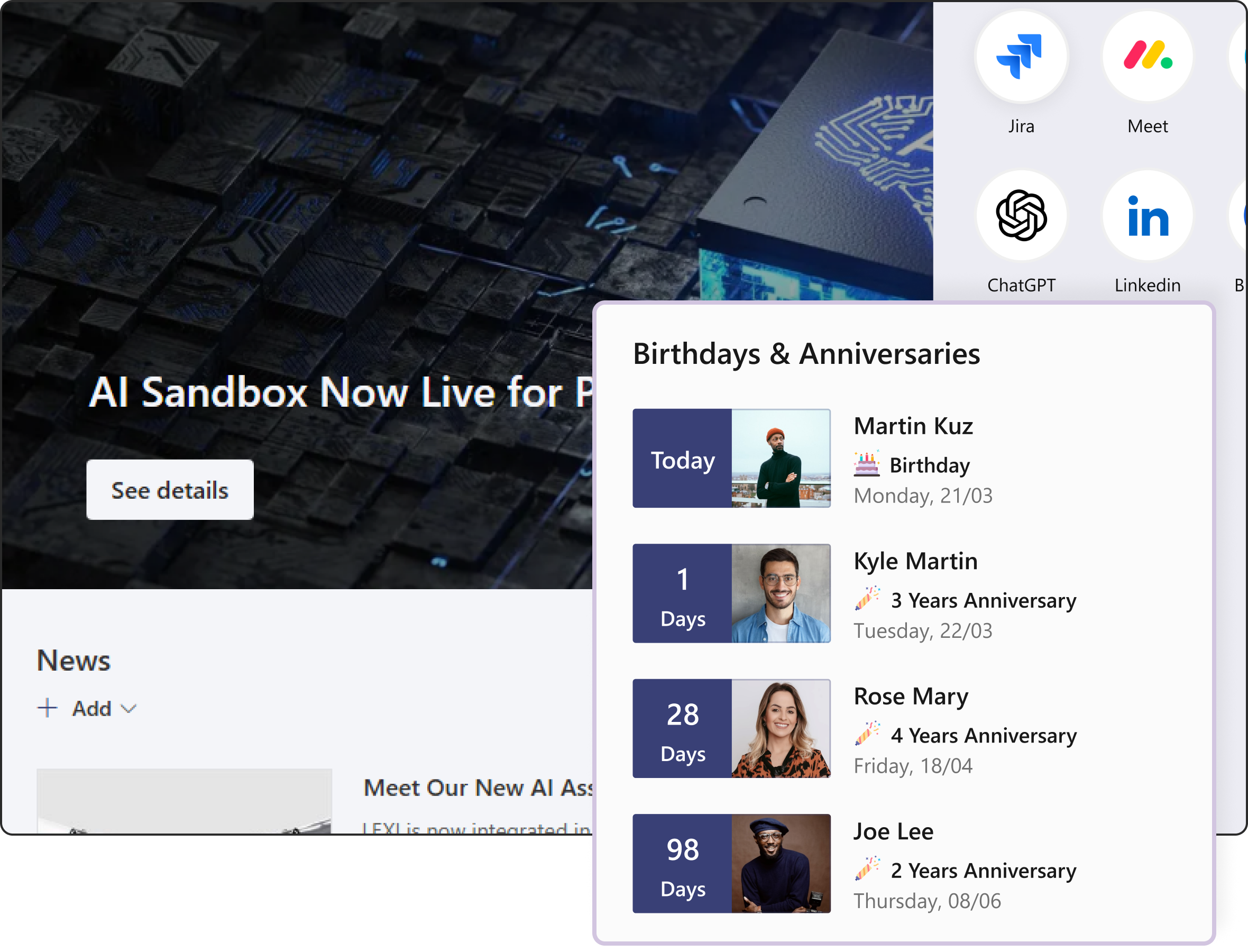 Birthdays & Milestones screenshot